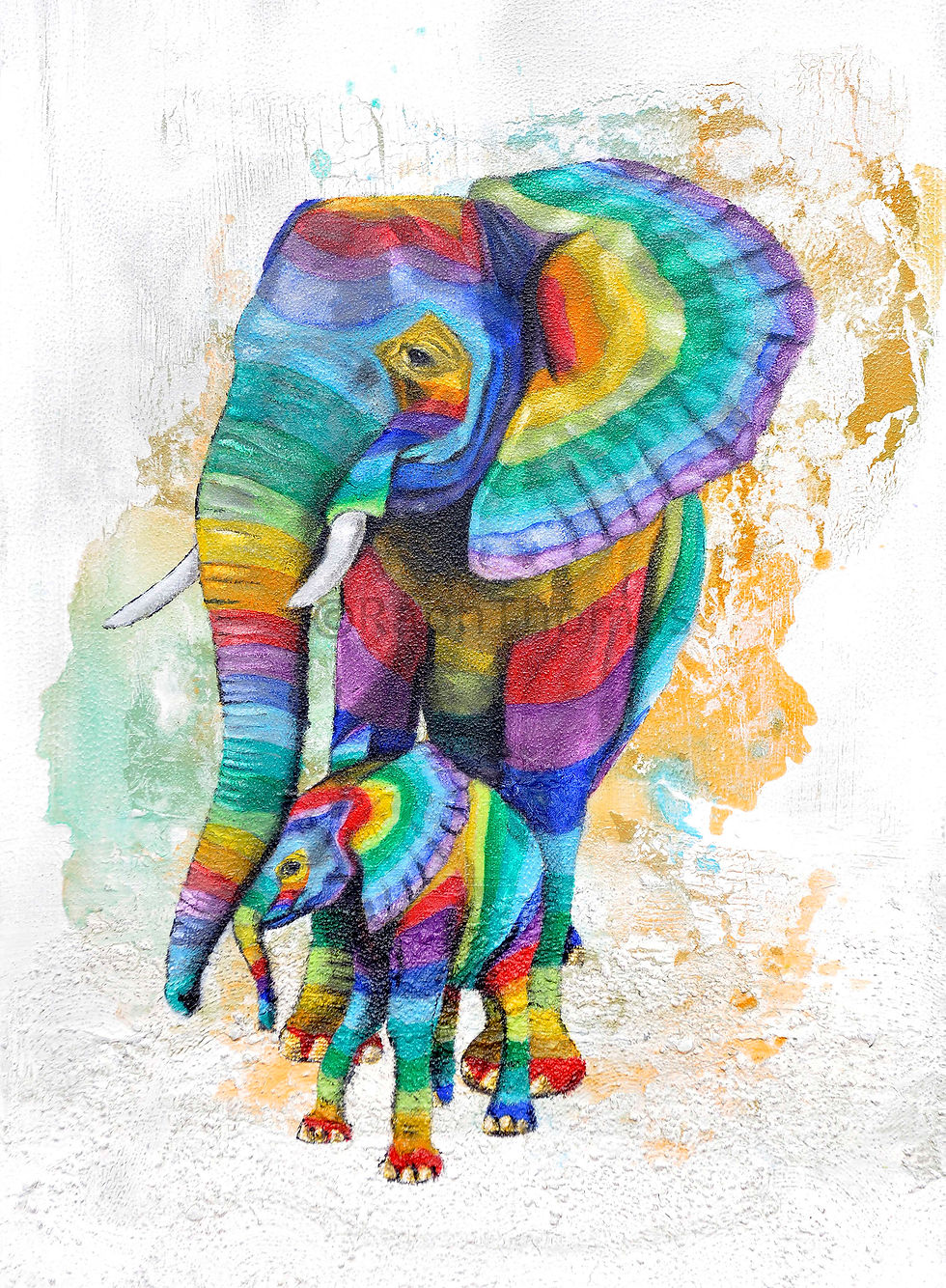 Rainbow Elephants 6