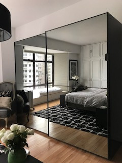 Smoked Black Mirror Wardrobe Furniture Sale