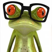 Frog in glasses
