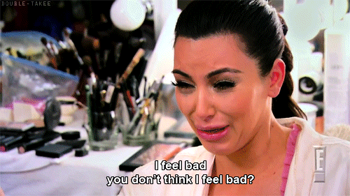 Kim crying
