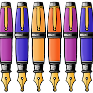 Cartoon fountain pens