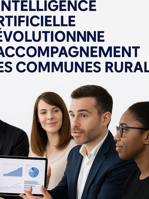Quatre professionnels en réunion autour d’une table moderne, illustrant une collaboration stratégique et un accompagnement personnalisé pour les entreprises, dans un environnement lumineux et professionnel.