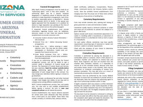 Consumer Guide to Arizona Funeral Information