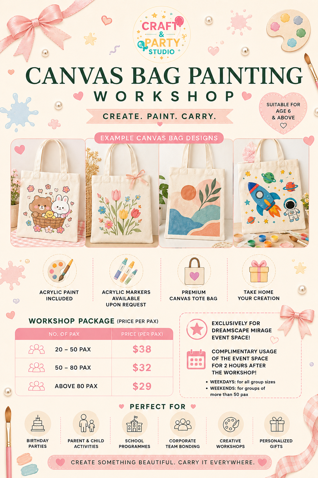 Canvas Bag Painting Workshop Experience