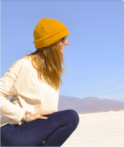 Miniatura: Gorro Lana Tejido Mostaza