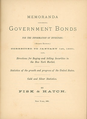 1861 Memoranda Concerning Govt Bonds Tit