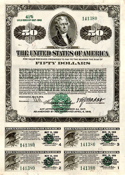 1918 $50 4.25% Second Liberty Loan Conve