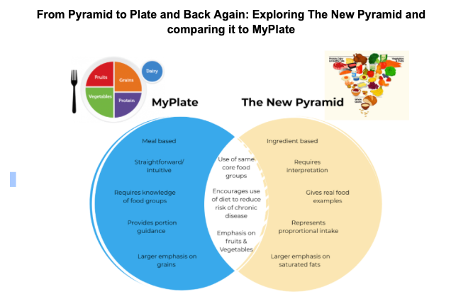 From Pyramid to Plate and Back Again: Exploring The New Pyramid and comparing it to MyPlate