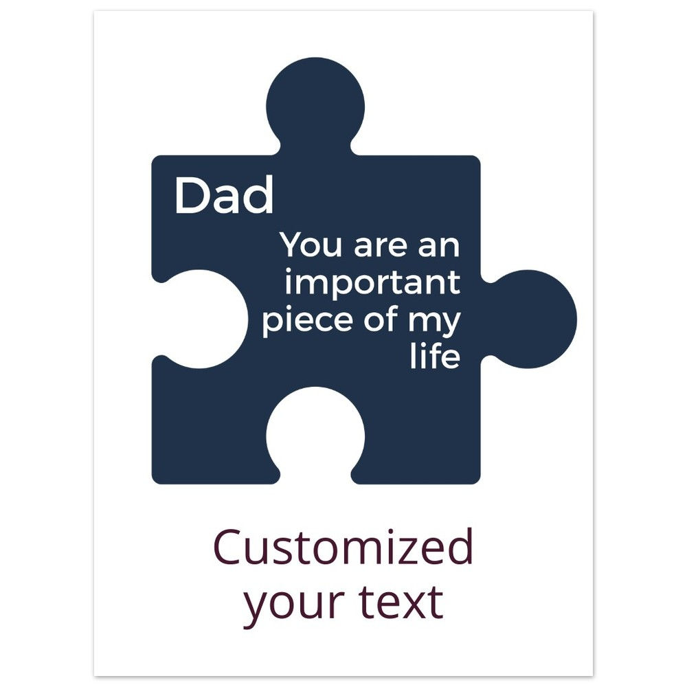 Customized Dad Poster – Semi-Glossy, Personalized Art Piece