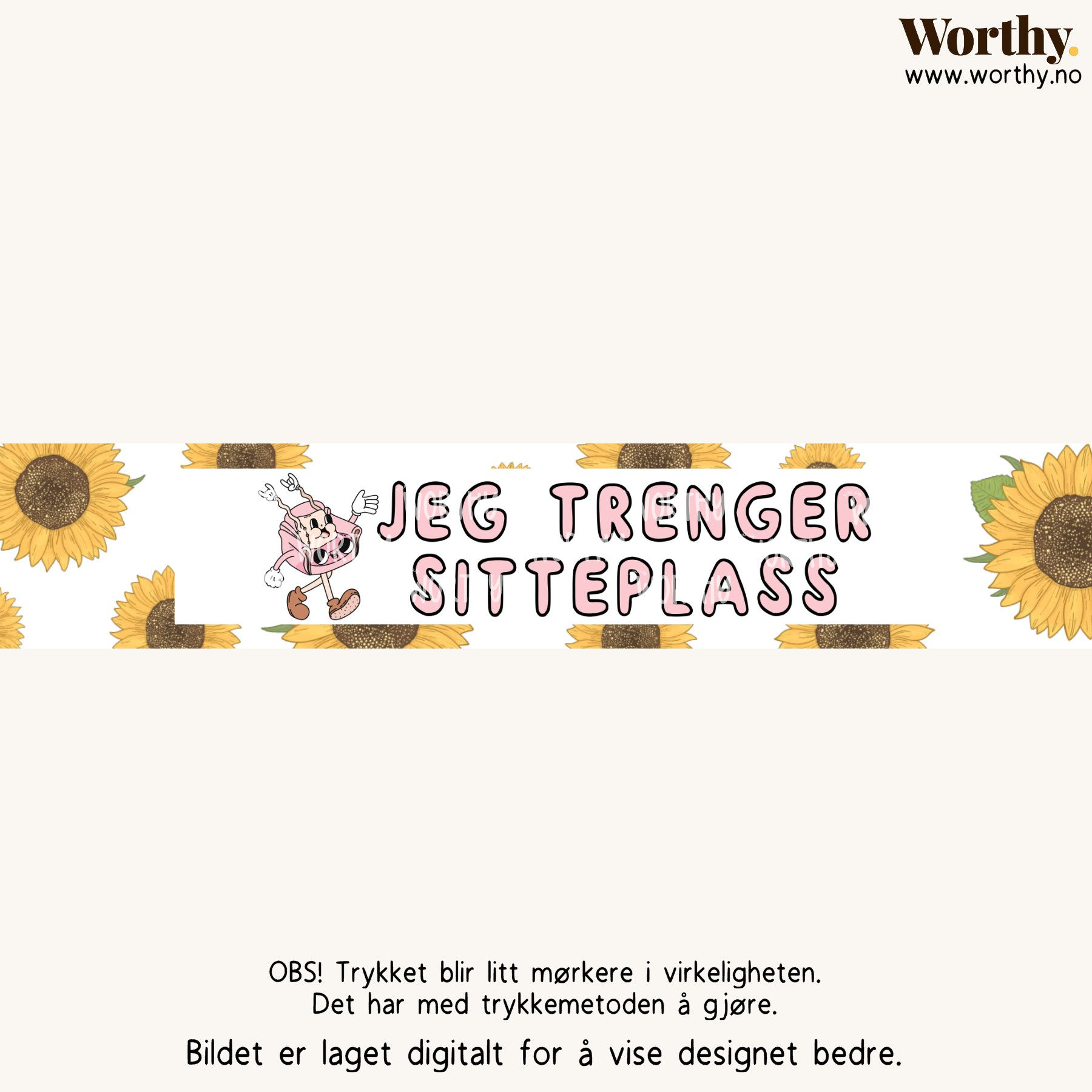 Jeg trenger sitteplass | Solsikkearmbånd