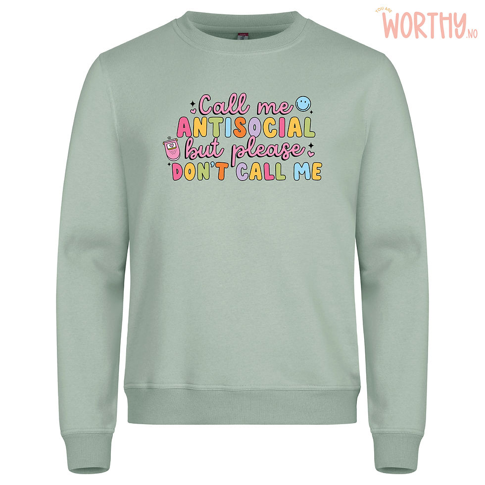 Miniatyrbilde: Call me antisocial | Unisex Genser
