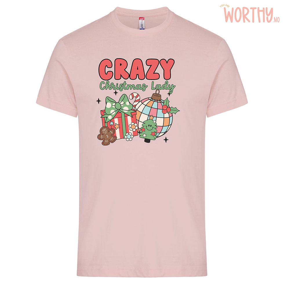 Miniatyrbilde: Crazy Christmas Lady | Unisex T-skjorte
