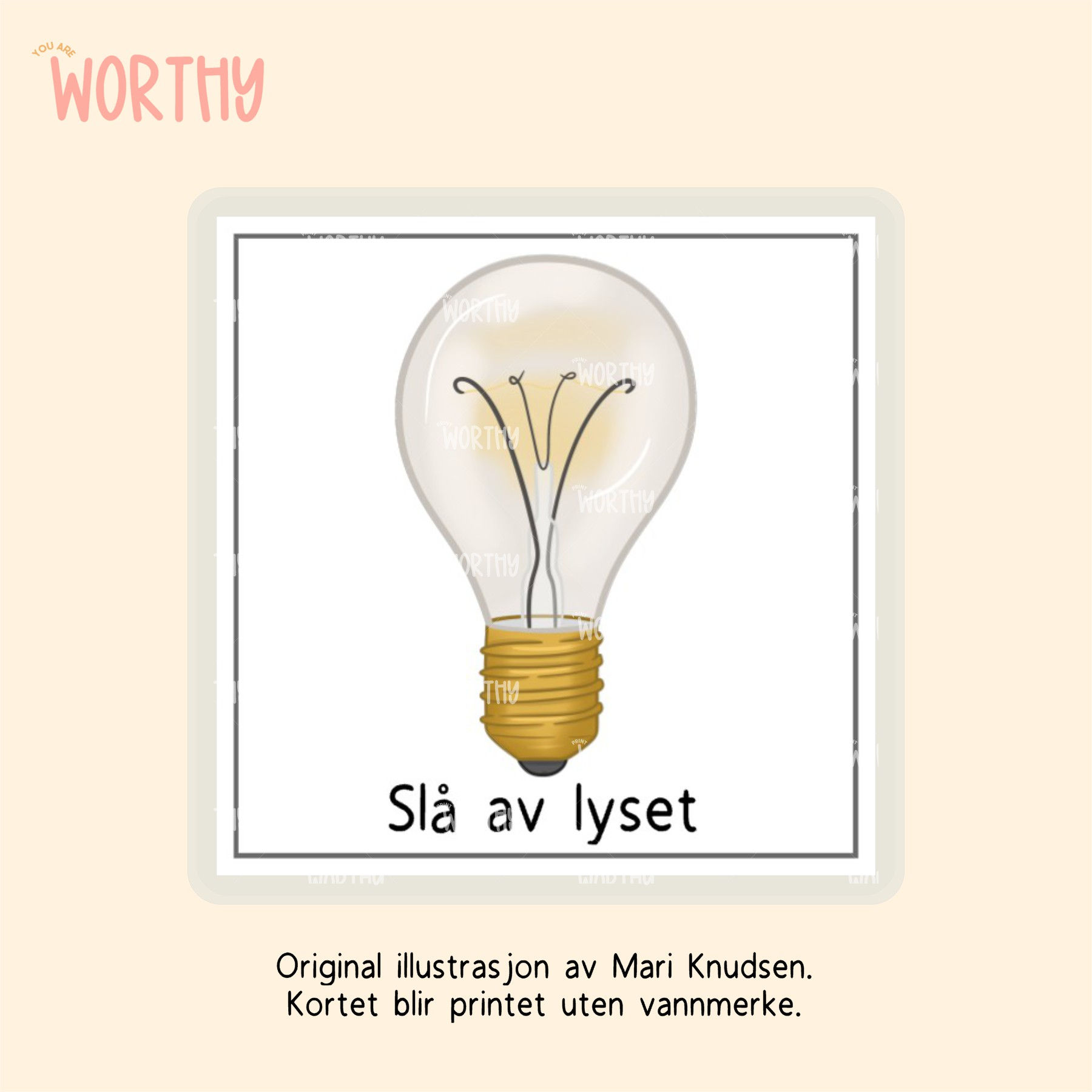 Slå av lyset - Bildekort