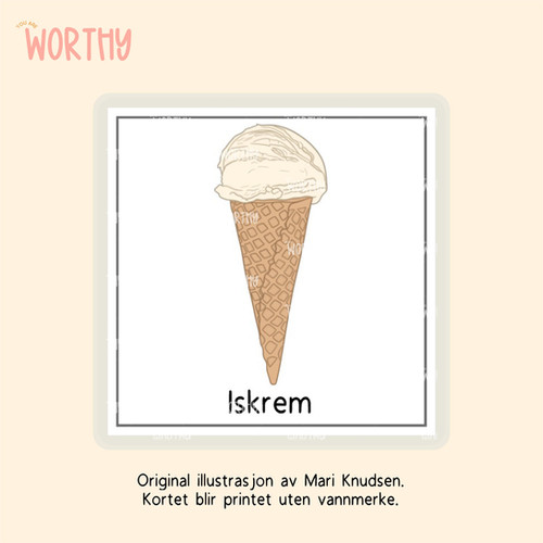 Isskreem Iskrem - Bildekort | Worthy
