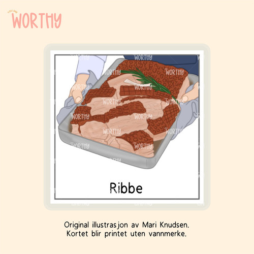 Ribbe - Bildekort | Worthy