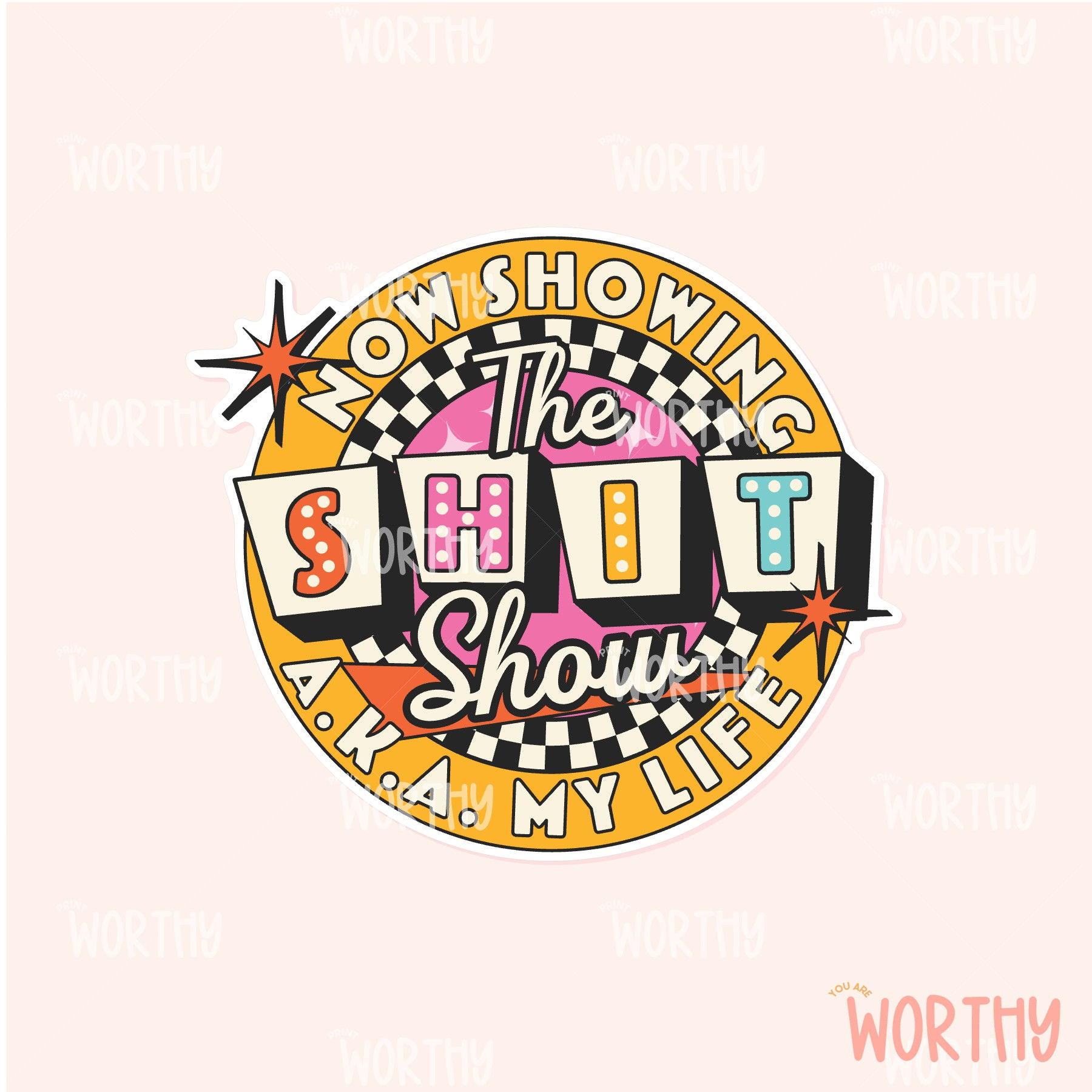 Now showing the shit show | Klistremerke