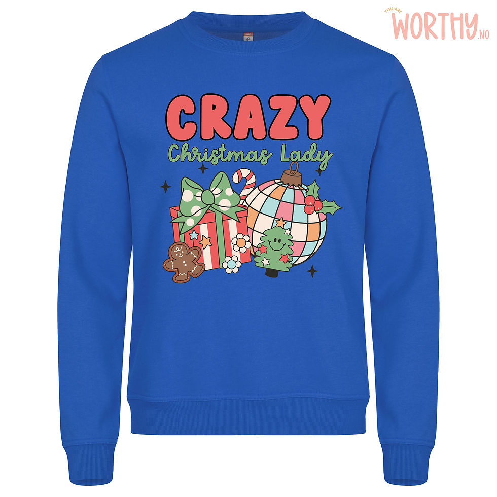 Miniatyrbilde: Crazy Christmas Lady | Unisex Genser