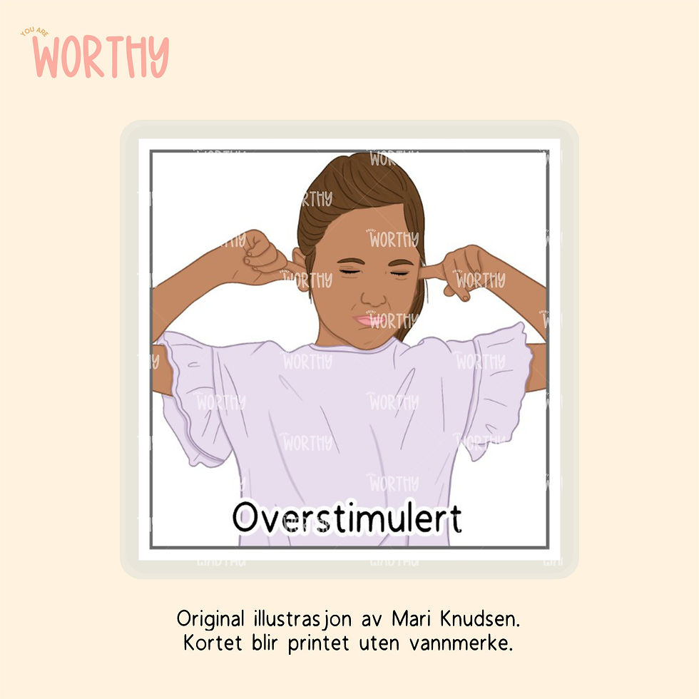Miniatyrbilde: Overstimulert jente - Bildekort
