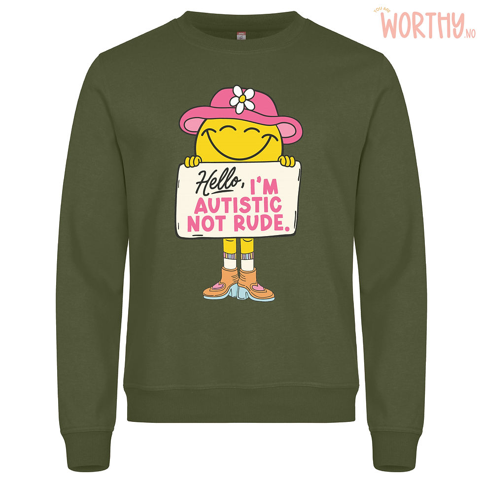 Miniatyrbilde: Hello Im Autistic Not Rude | Unisex Genser