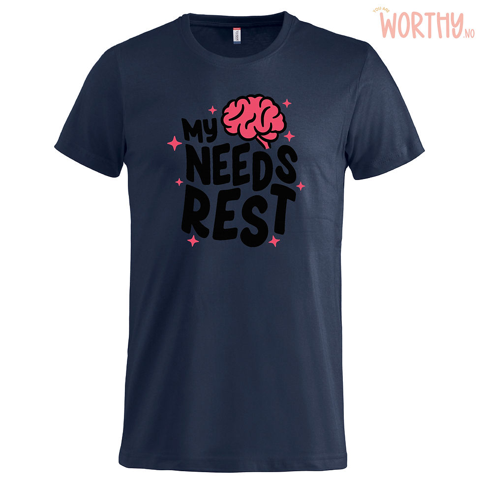 Miniatyrbilde: My brain needs rest | Unisex T-skjorte