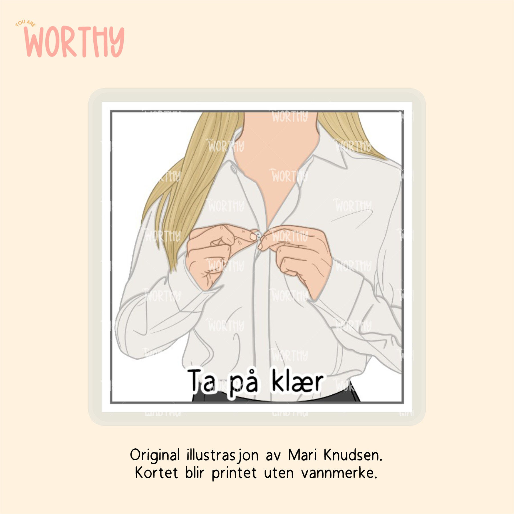 Ta på klær - Bildekort