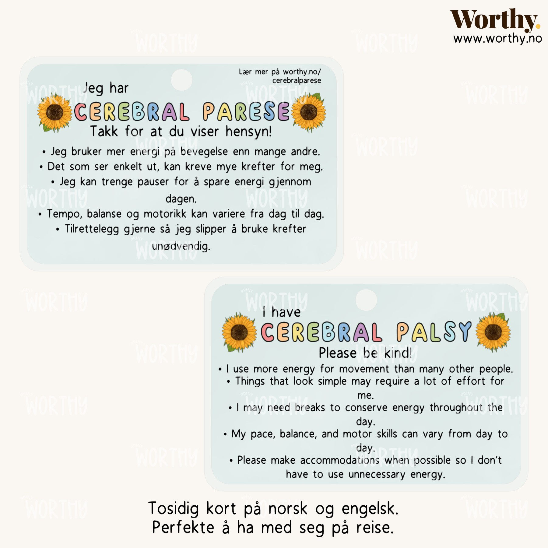 Cerebral parese | Informasjonskort tosidig