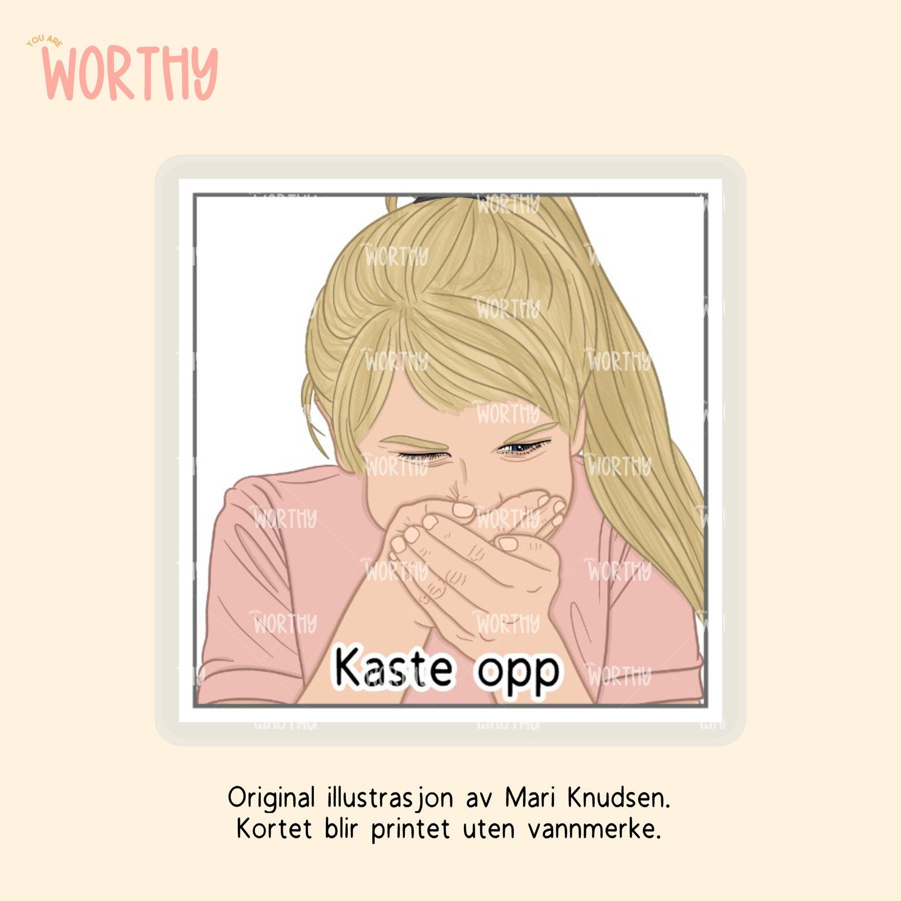 Kaste opp jente - Bildekort