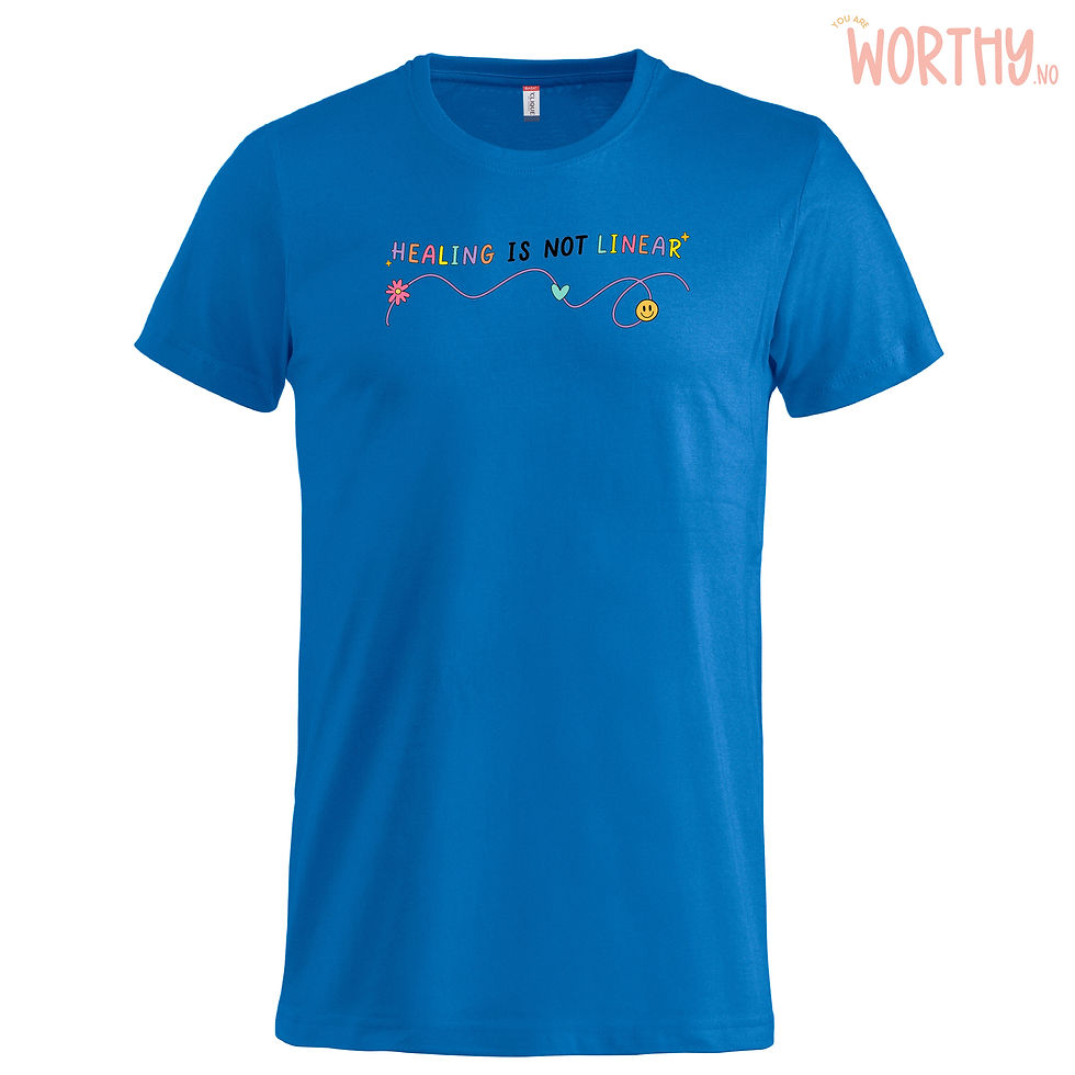 Thumbnail: Healing is not linear | Unisex T-skjorte