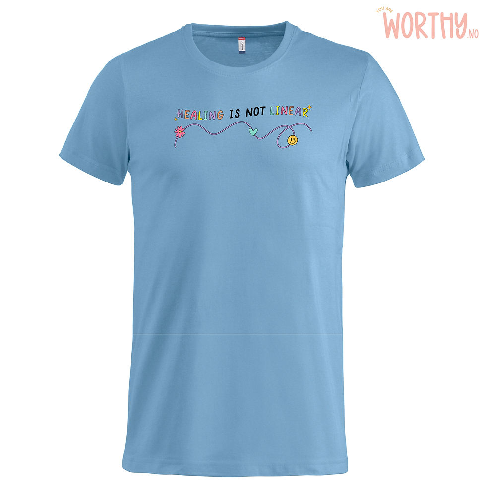 Thumbnail: Healing is not linear | Unisex T-skjorte