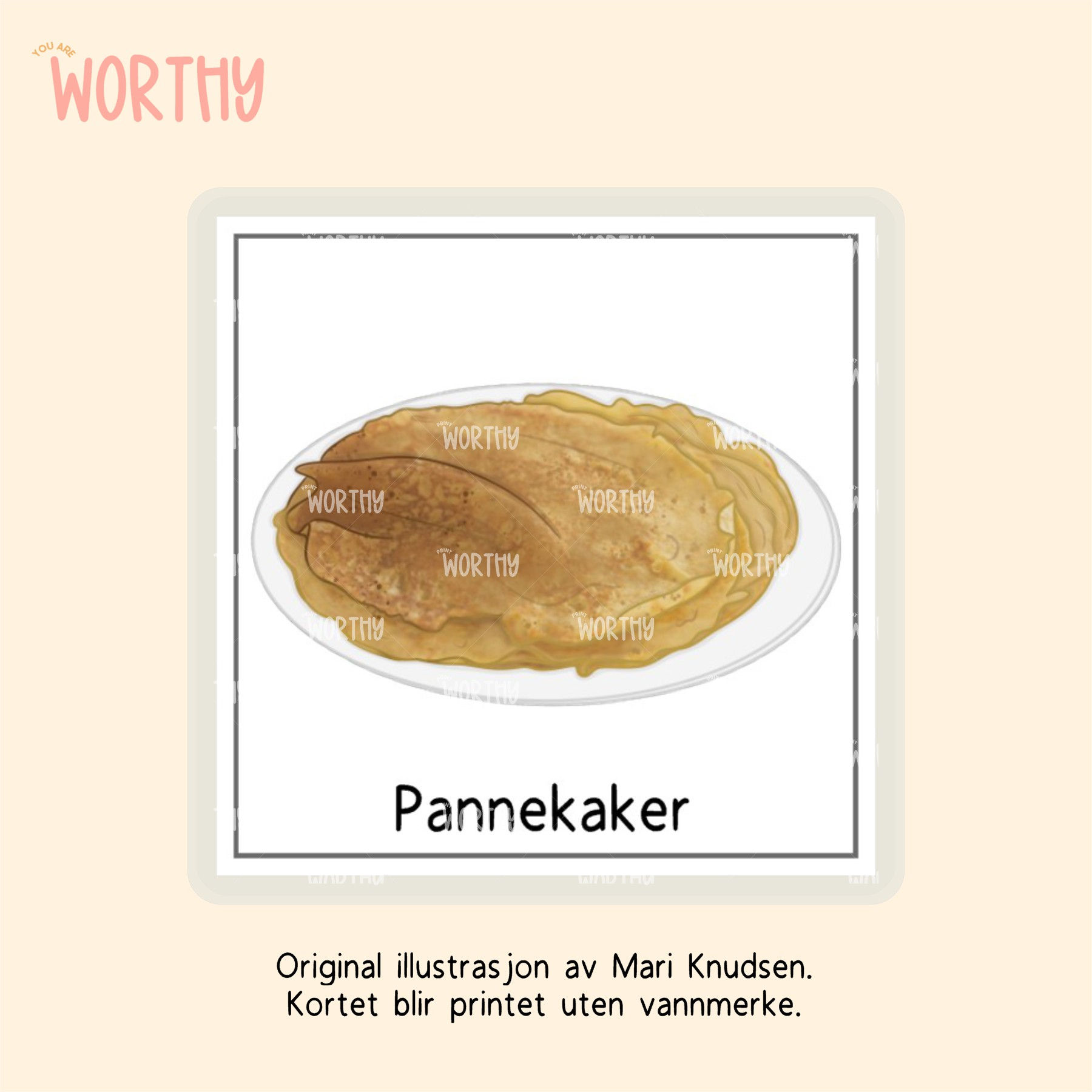 Pannekaker - Bildekort
