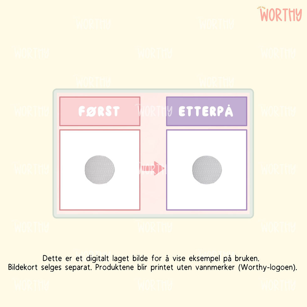 Miniatyrbilde: Først-etterpå | Visuelle støttebrett
