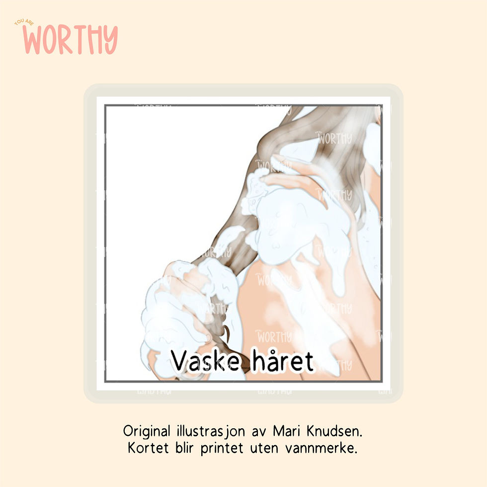 Miniatyrbilde: Vaske håret jente - Bildekort