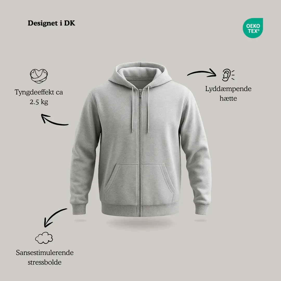 Hugz Heavy ZIP Tyngdehoodie™ - Barn