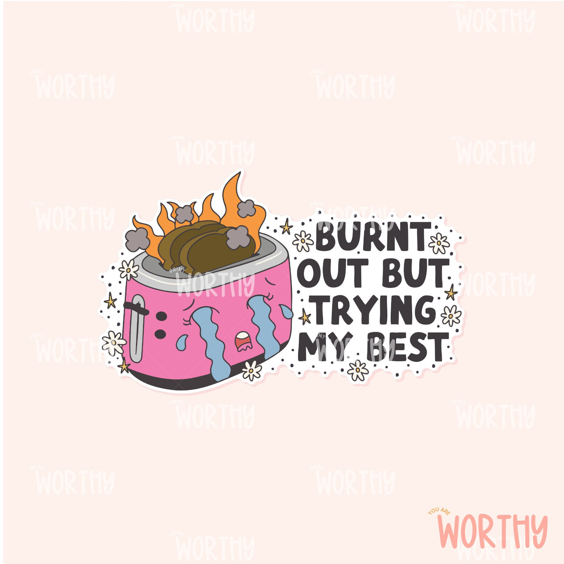 Burnt out but trying my best | Klistremerke