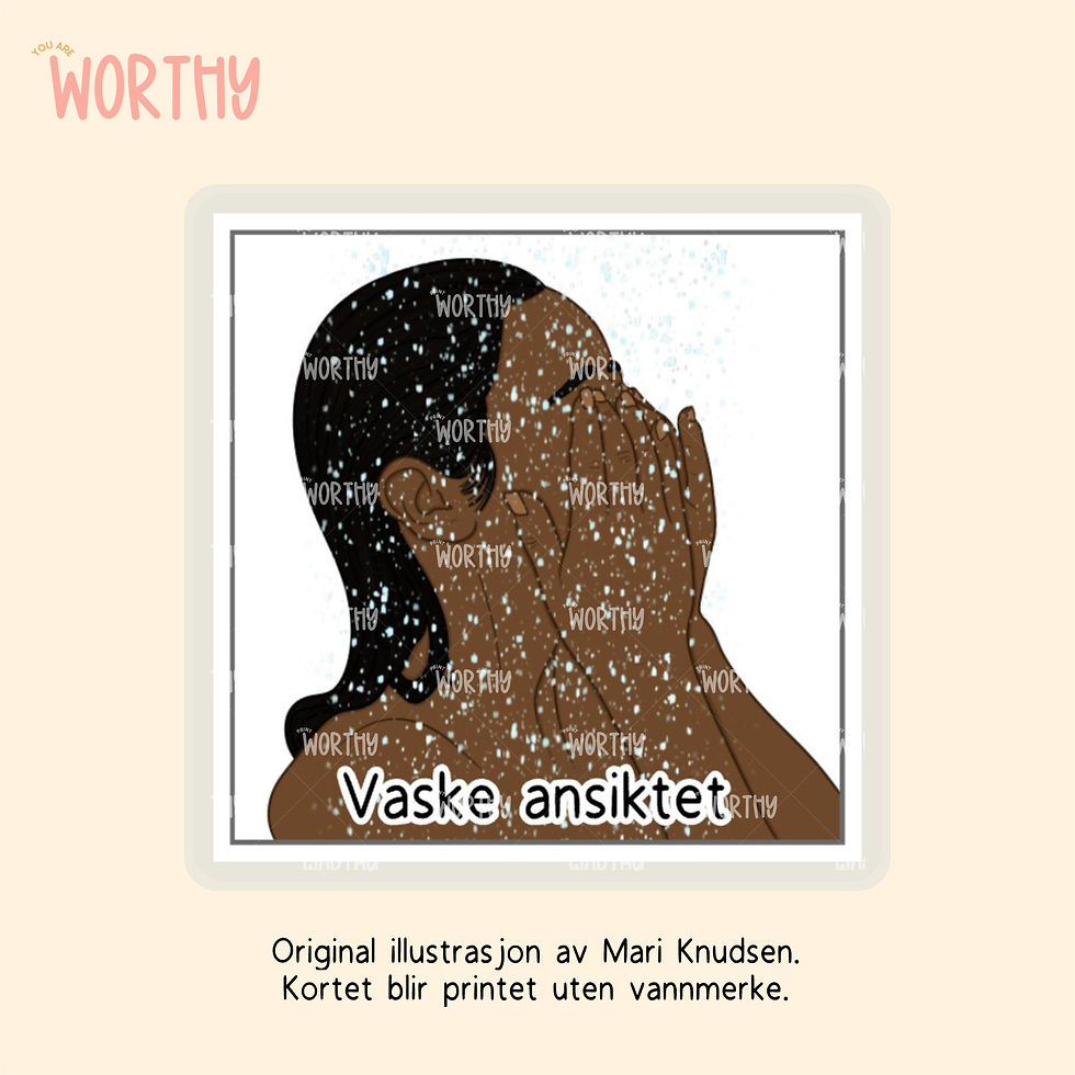 Miniatyrbilde: Vaske ansiktet - Bildekort