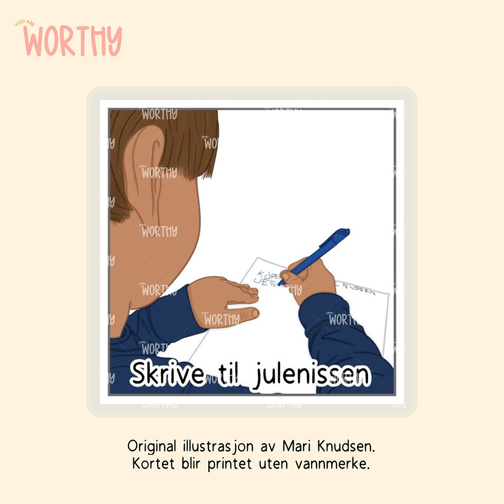 Miniatyrbilde: Skrive til julenissen - Bildekort
