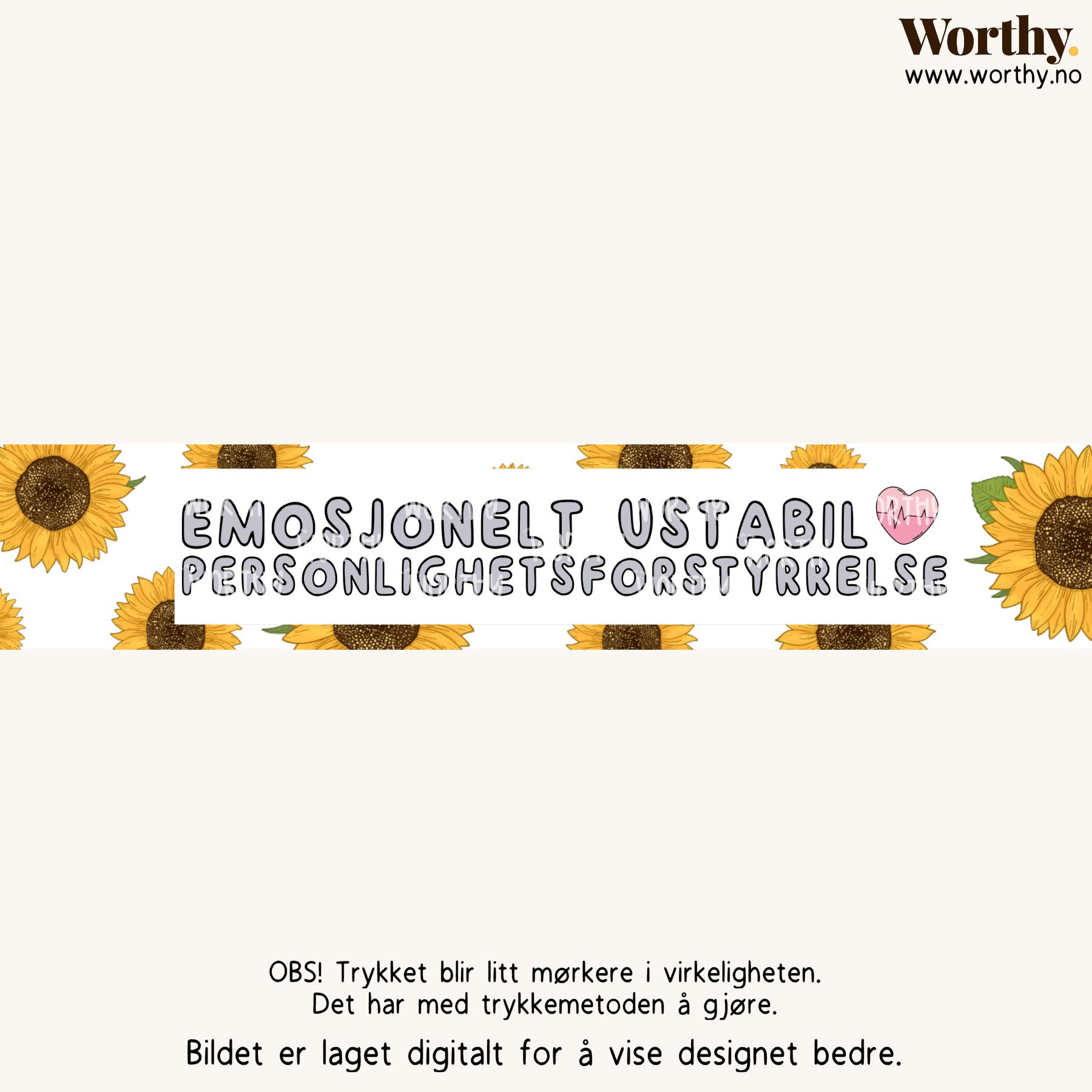 Emosjonelt ustabil (borderline) personlighetsforstyrrelse | Solsikkearmbånd