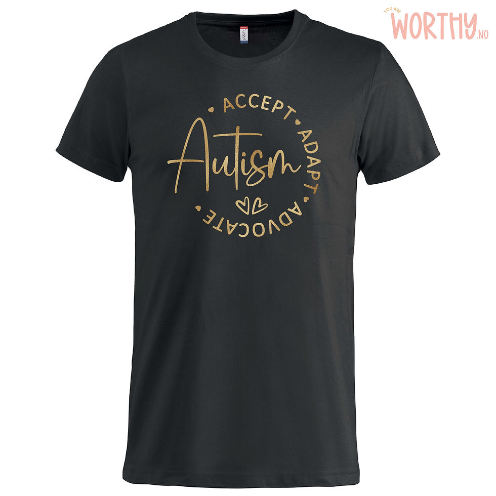 Miniatyrbilde: Autism - Accept, adapt, advocate | Unisex T-skjorte