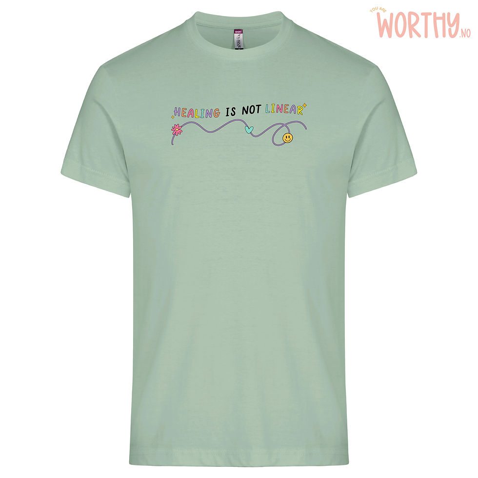 Thumbnail: Healing is not linear | Unisex T-skjorte