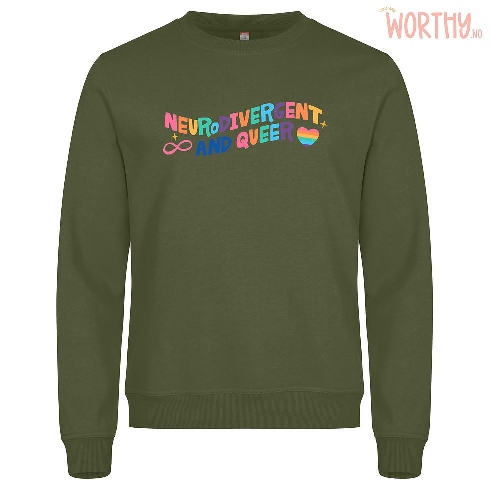 Miniatyrbilde: Neurodivergent and queer | Unisex Genser
