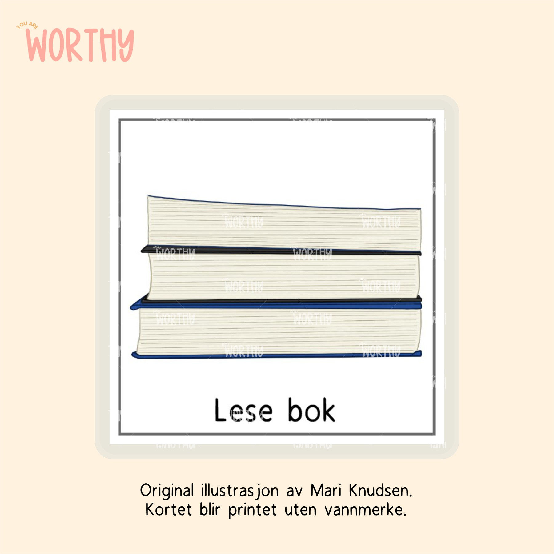 Lese bok - Bildekort