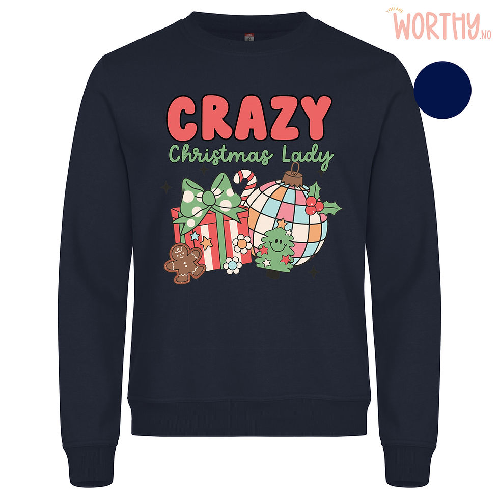 Miniatyrbilde: Crazy Christmas Lady | Unisex Genser