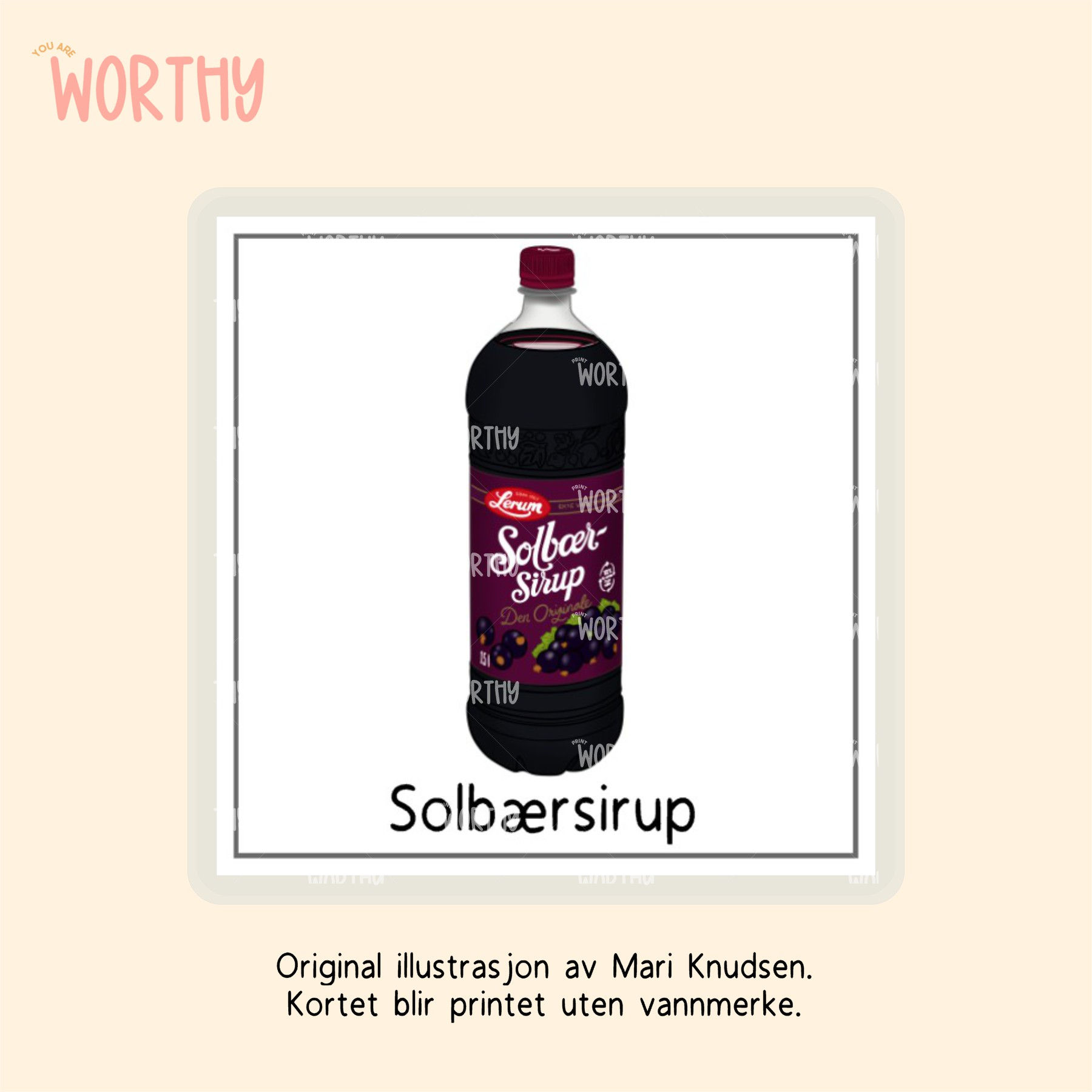 Solbærsirup - Bildekort