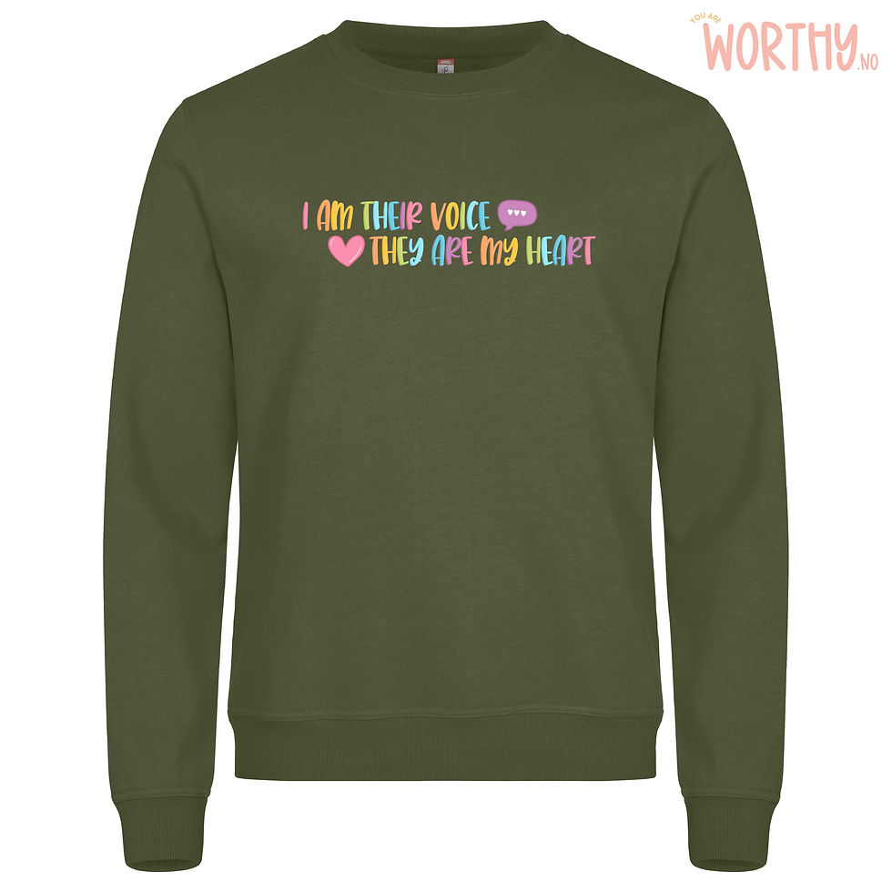 Miniatyrbilde: I am their voice pastell | UTGÅR | Unisex Genser