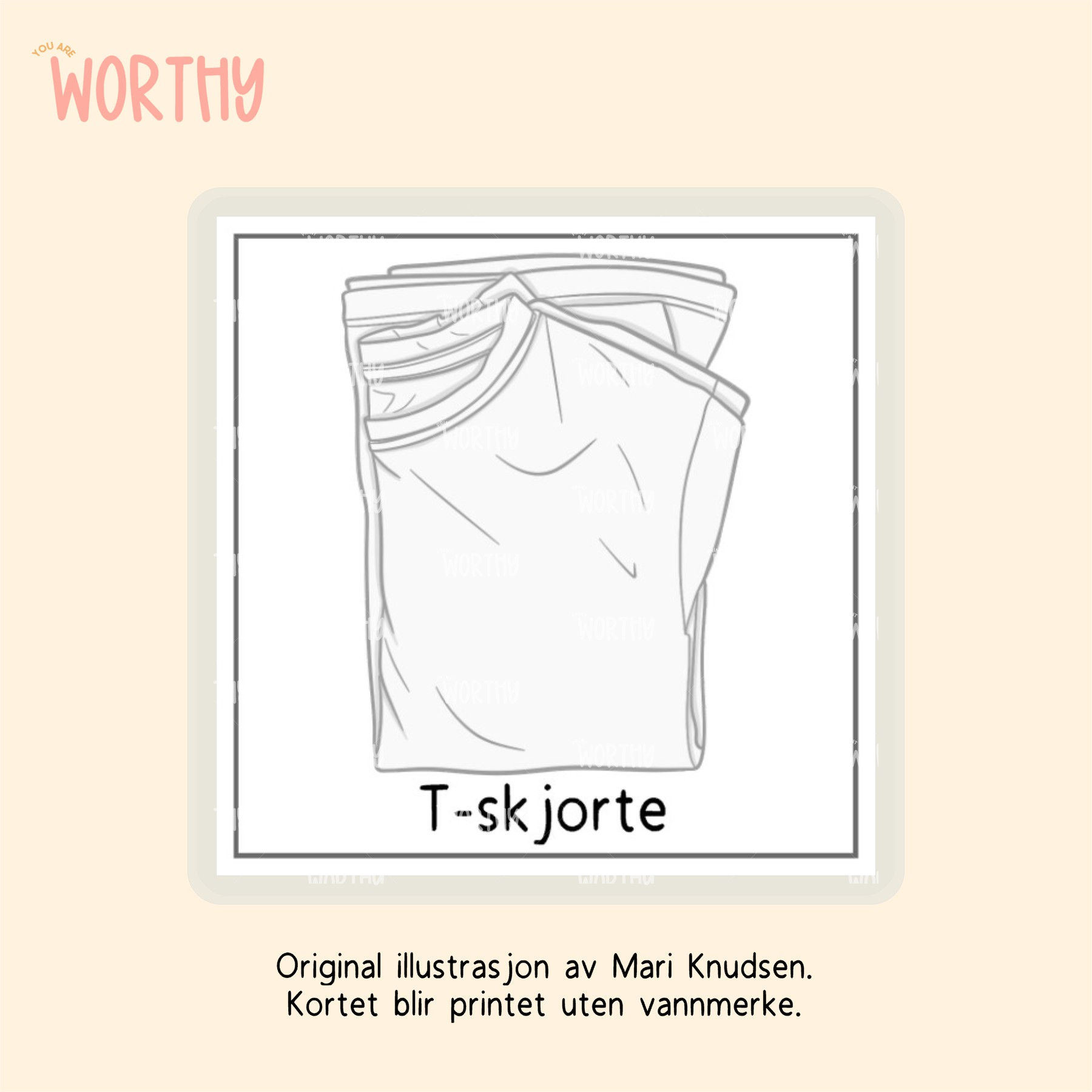 T-skjorte - Bildekort