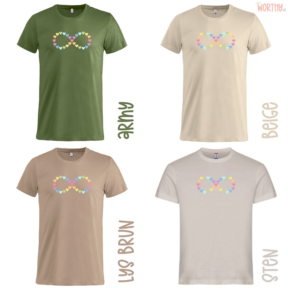 Miniatyrbilde: Infinity hjerter | UTGÅR | Unisex T-skjorte