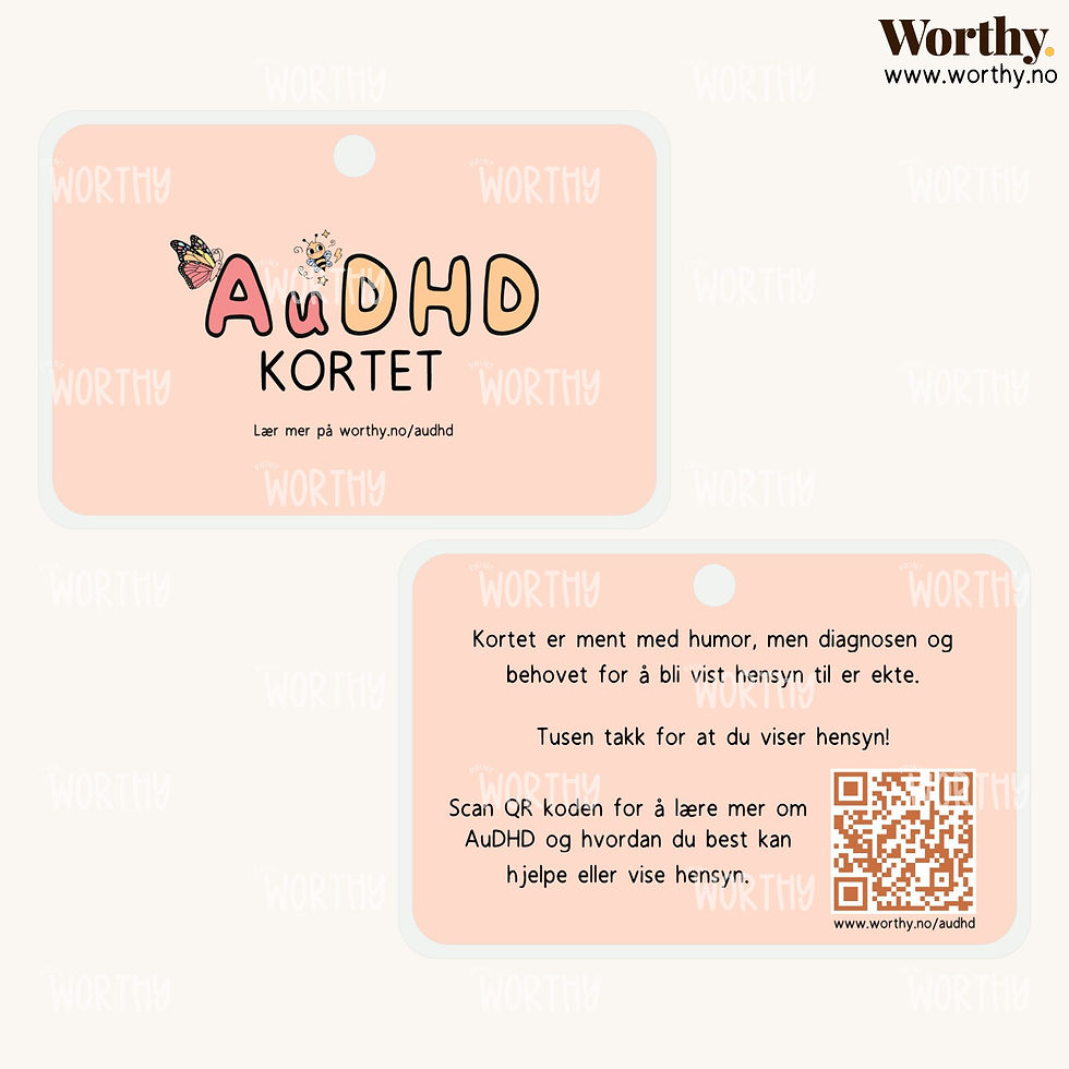 Miniatyrbilde: AuDHD-kortet | Informasjonskort