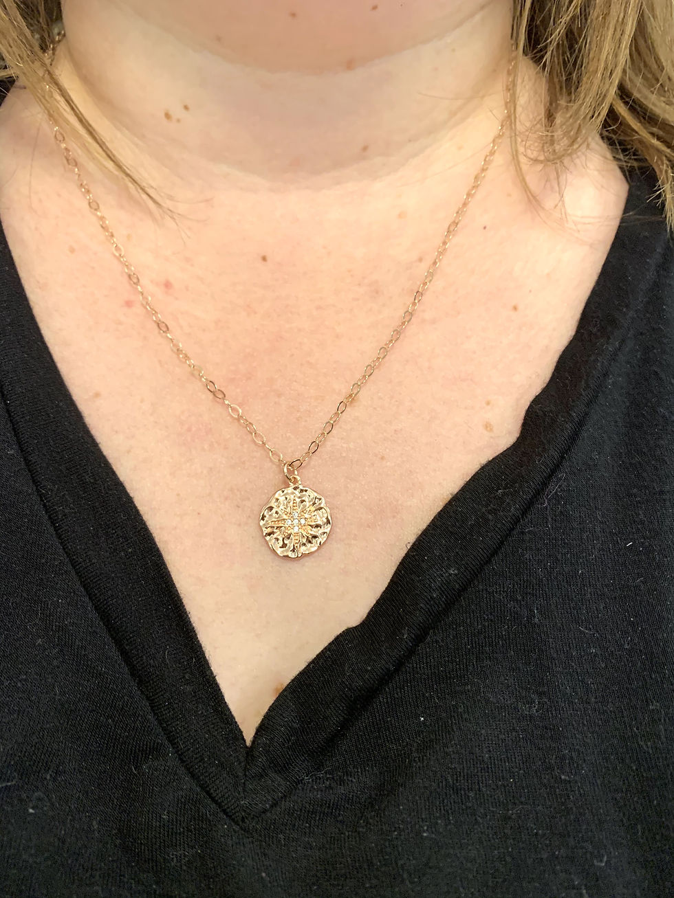Thumbnail: RG Starburst Necklace NS035-RG