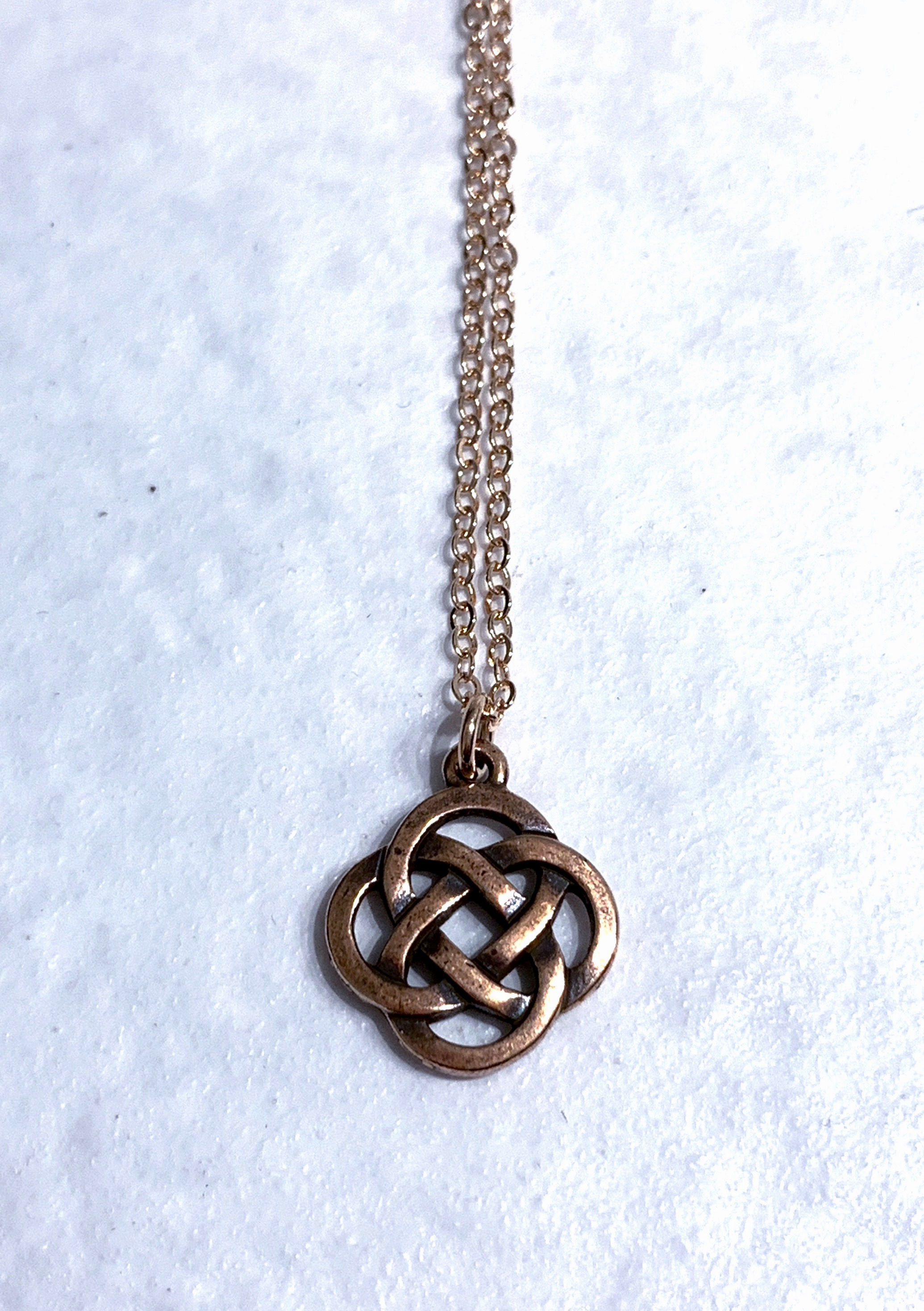 Rose Gold Celtic Knot Necklace NS030-RG
