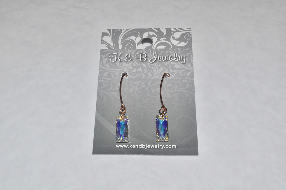 Swarovski Crystal Baguette Earrings E017-RG